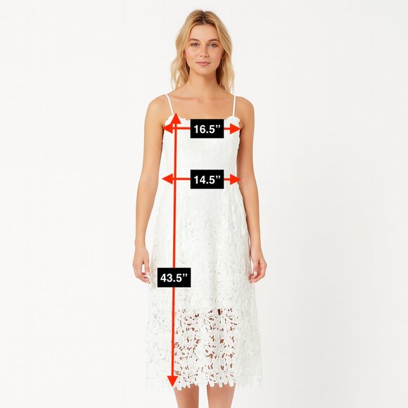 NWT Express White Lace Dress Bridal Rehearsal Dinner Engagement Size Medium - Picture 2 of 7